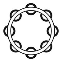 Timbrel tambourine icon simple vector. Music drum vector