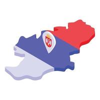 Serbia landmark icon isometric vector. Travel country vector