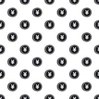 Coin with yen sign pattern, simple style vector