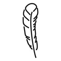 Art feather icon outline vector. Bird plume vector