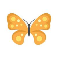 Bright butterfly icon flat isolated vector