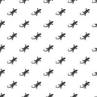 Striped iguana pattern, simple style vector