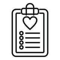 Clipboard charity icon outline vector. Donate help vector