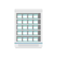 Commercial food fridge icon flat isolated vector