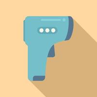 Thermometer gun icon flat vector. Family health vector
