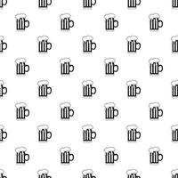 Mug of beer pattern, simple style vector