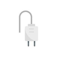 Electric plug icon flat isolated vector