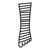 Foot bandage icon outline vector. Accident injury vector