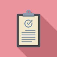 Quality clipboard icon flat vector. Checklist check vector