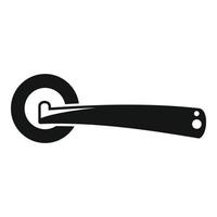 Silver door handle icon simple vector. Lock latch vector