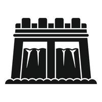 Nature source icon simple vector. Hydro plant vector