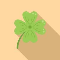 Fortune clover icon flat vector. Patrick luck vector