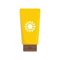 Sunscreen tube cream icon flat isolated vector