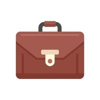 Product manager suitcase icon flat isolated vector