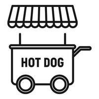 Hotdog icon outline vector. Food stand vector