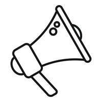 Hire megaphone icon outline vector. Job search vector