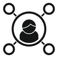 Database icon simple vector. Crm data vector