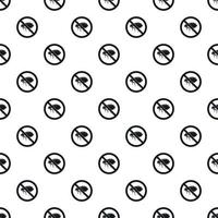 Prohibition sign fleas pattern, simple style vector