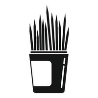 Thin toothpick icon simple vector. Tooth stick vector