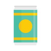 Natural soda tin can icon flat isolated vector