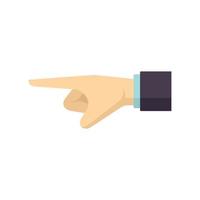 Prosecutor hand icon flat isolated vector