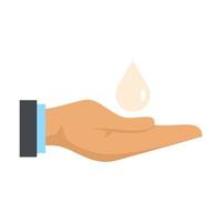 Uv cream drop icon flat isolated vector