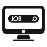 Job tap search icon simple vector. Online interview vector