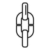 Steel chain icon outline vector. Business system vector