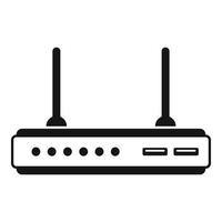 Modem equipment icon simple vector. Wifi internet vector