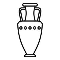Roman amphora icon outline vector. Vase pot vector