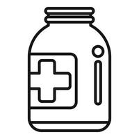 Medical trash icon outline vector. Waste organic vector