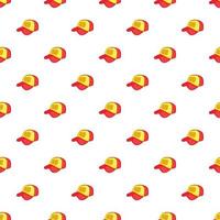 Baseball cap pattern, cartoon style vector