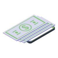 Online money cash icon isometric vector. Business making vector