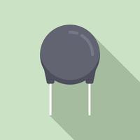 Fuse capacitor icon flat vector. Resistor circuit vector