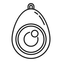 vector de contorno de icono de amuleto de ojo turco. hamsa mágico