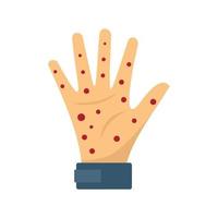 Hand measles icon flat isolated vector