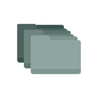 Folder stack icon flat isolated vector