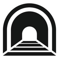 Train tunnel icon simple vector. View entrance vector