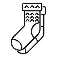 Knitting socks icon outline vector. Wool knit vector