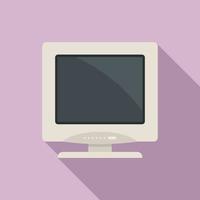 Monitor technology icon flat vector. Computer screen vector