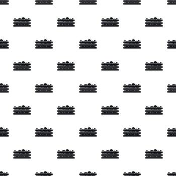 Wooden crate with vegetables pattern, simple style vector