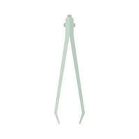 Medical forceps icon flat isolated vector