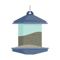 Bird feeders icon flat isolated vector