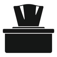 Napkin cleaner icon simple vector. Wet box vector