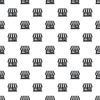 Shop building pattern, simple style vector