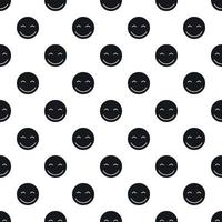 Joyful smiley pattern, simple style vector