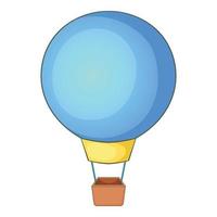 Flying balloon icon, cartoon style vector