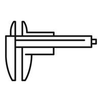 Precision caliper icon outline vector. Calliper vernier vector