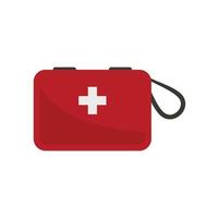Survival first aid kit icon flat isolated vector