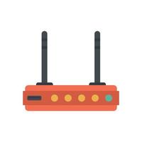 Wifi router icon flat isolated vector